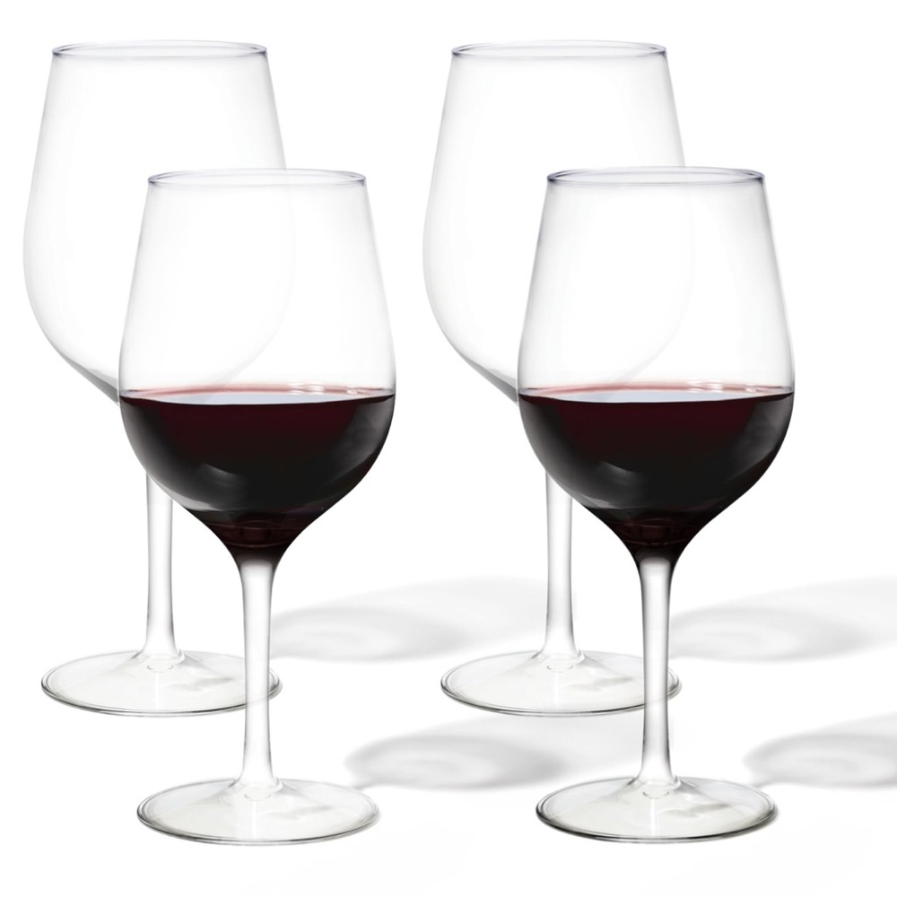 TOSSWARE Reserve 16oz Wine Acrylic Glasses — Set of 4 🍷✨